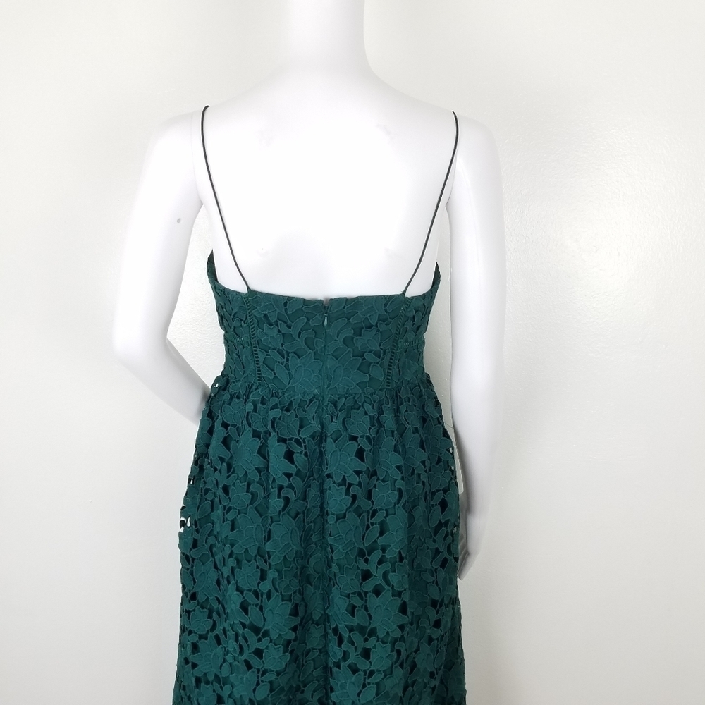 Club Monaco Green Lace Bolari Dress Size 2 - Picture 8 of 13